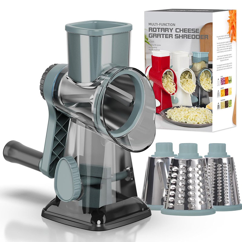 Potato Masher Ricer - LMETJMA Rallador de queso giratorio 3