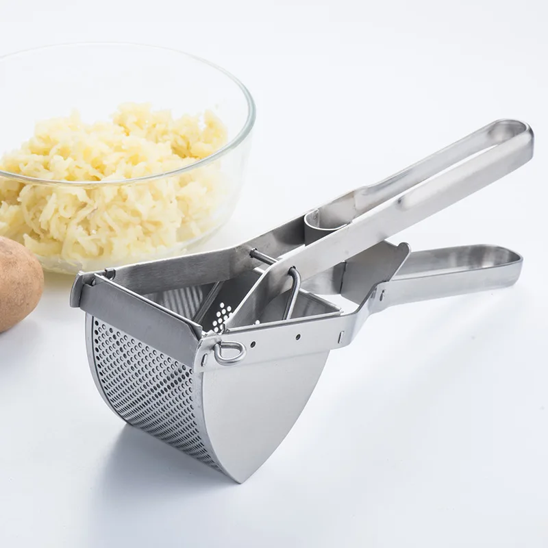 Potato Masher Ricer - Exprimidor de patatas, aplastapatatas de acero