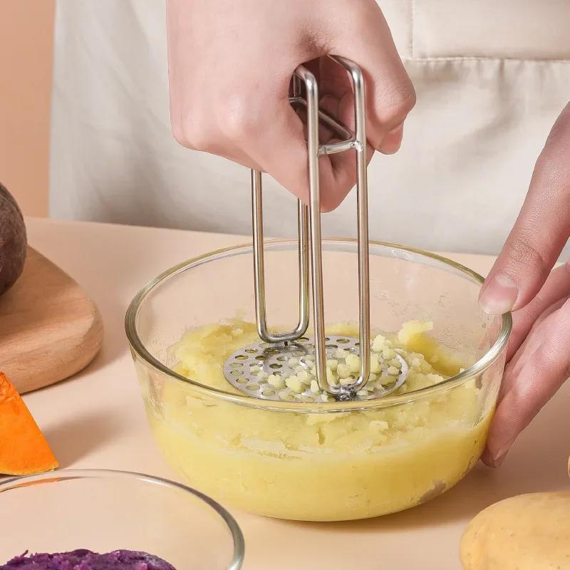 Potato Masher Ricer - Trituradora de patatas de acero inoxidable,