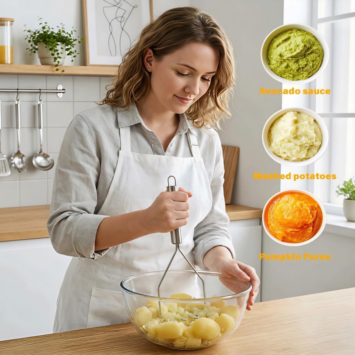 Triturador de Patatas de Acero - Potato Masher Ricer reseña y precio