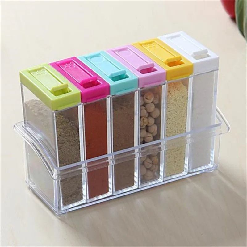 Caja de condimentos transparen - Kitchen Gadgets Storage reseña y precio