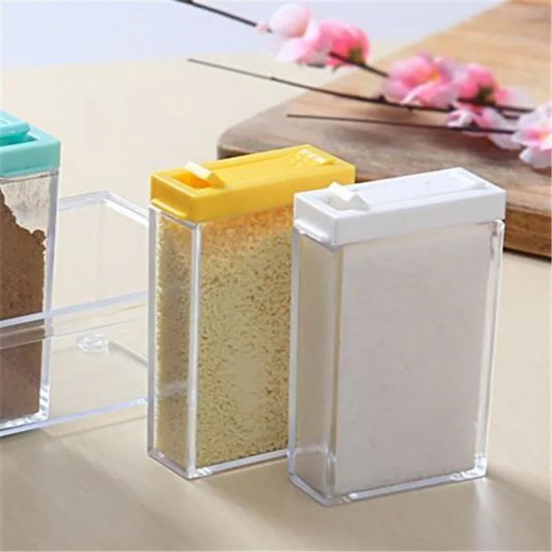 Caja de condimentos transparen - Kitchen Gadgets Storage reseña y precio